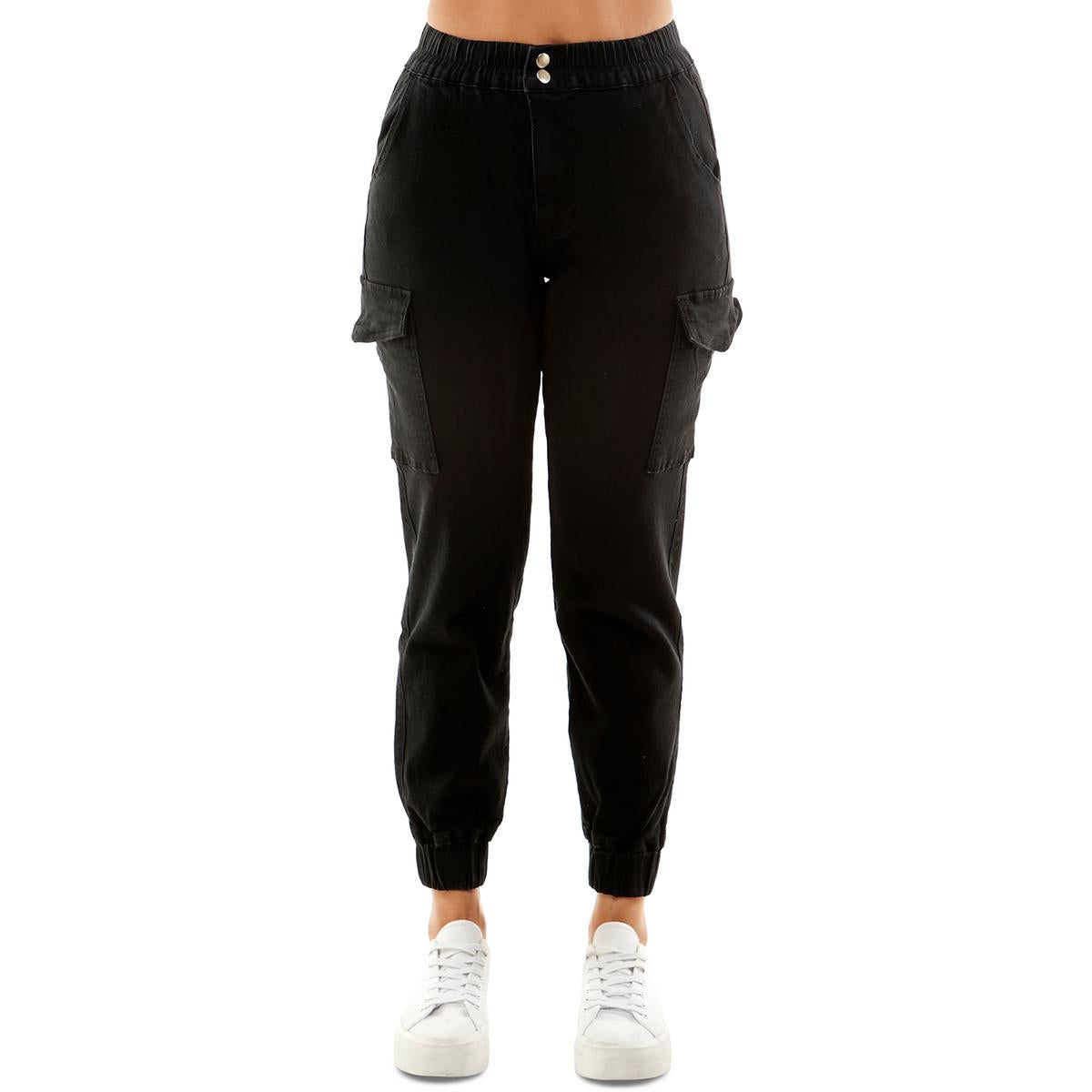 Womens Cuffed Cotton Jogger Pants