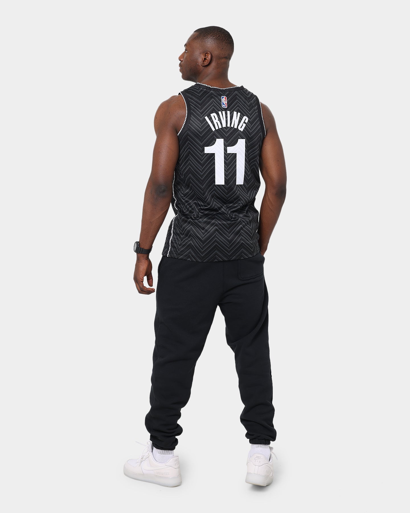 Nike Brooklyn Nets Kyrie Irving #11 Earned Edition NBA Swingman Jersey Black