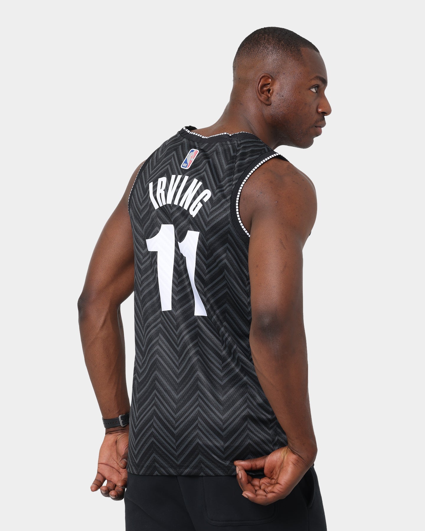 Nike Brooklyn Nets Kyrie Irving #11 Earned Edition NBA Swingman Jersey Black