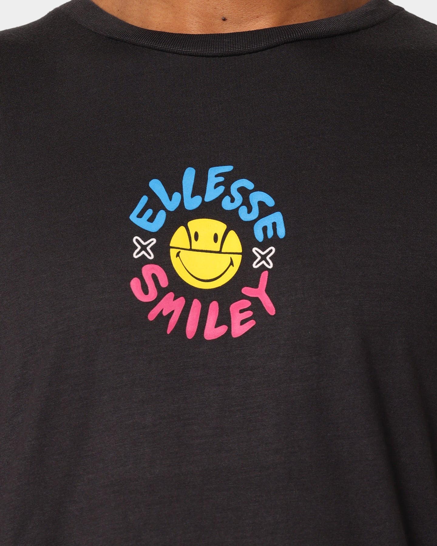 Ellesse Ellesse X Smiley Cheero T-Shirt Dark Grey