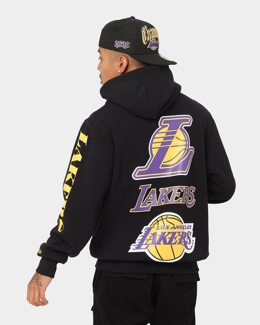 New Era Los Angeles Lakers Multi Logo Hoodie Black