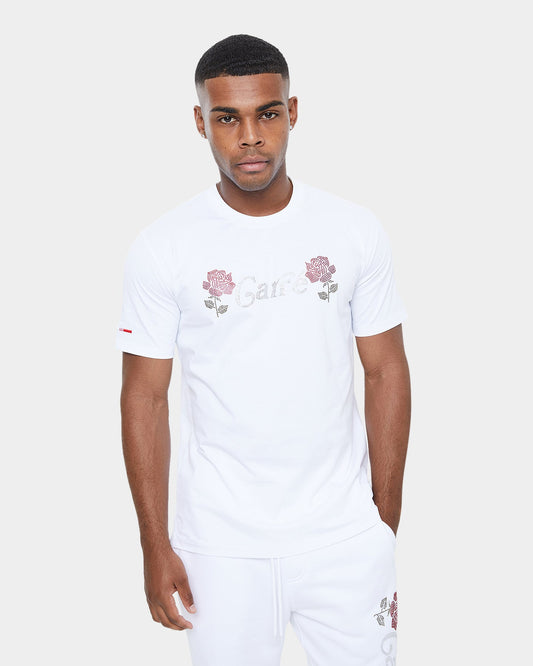 Carré Rhinestone Rose Classic Short Sleeve T-Shirt White