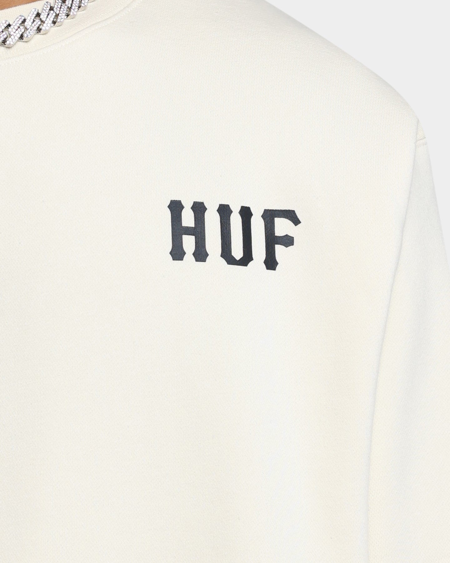 HUF Essentials Classic H Crewneck Natural