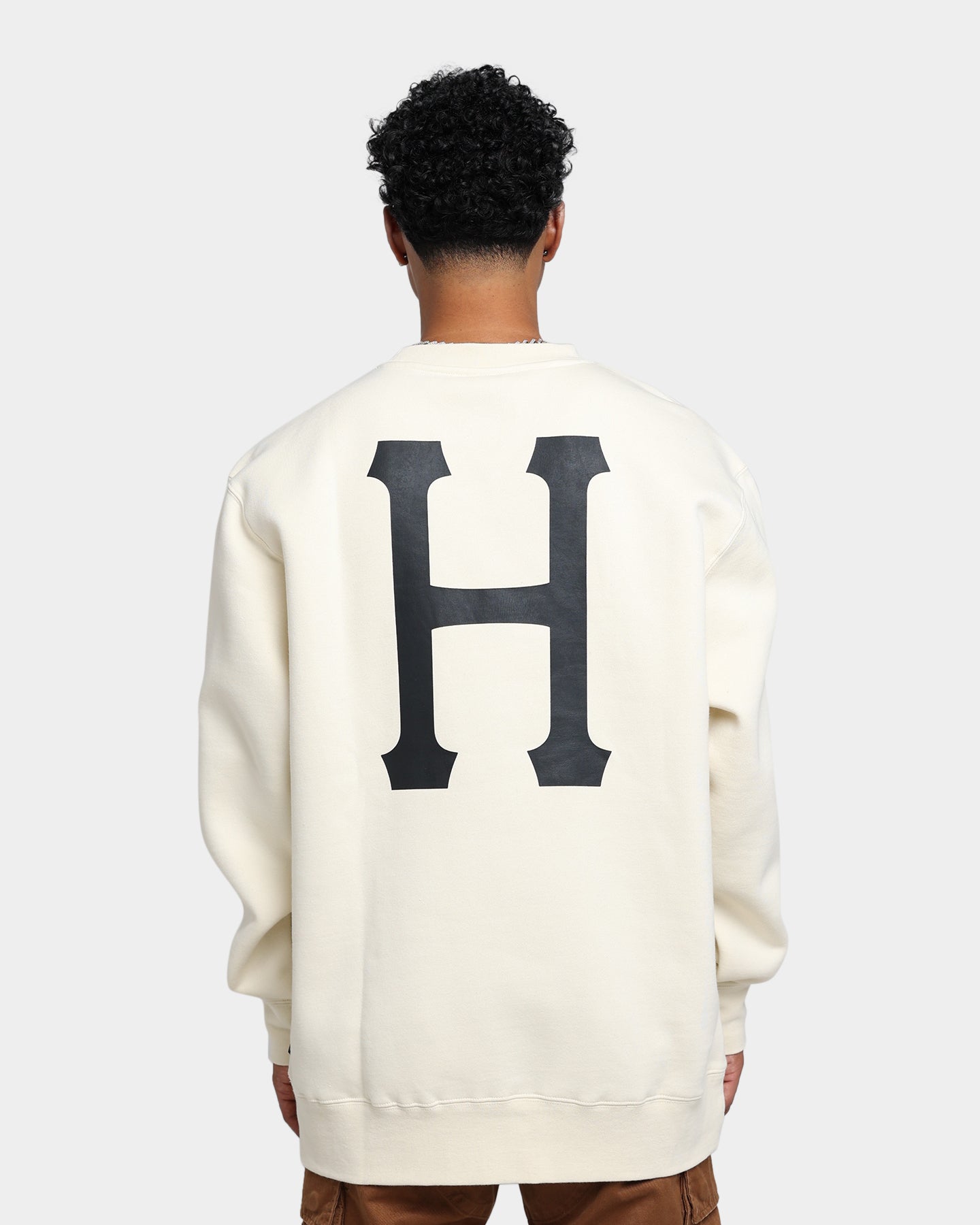 HUF Essentials Classic H Crewneck Natural