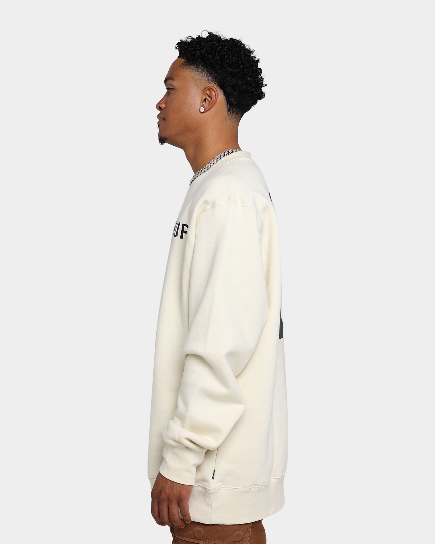 HUF Essentials Classic H Crewneck Natural