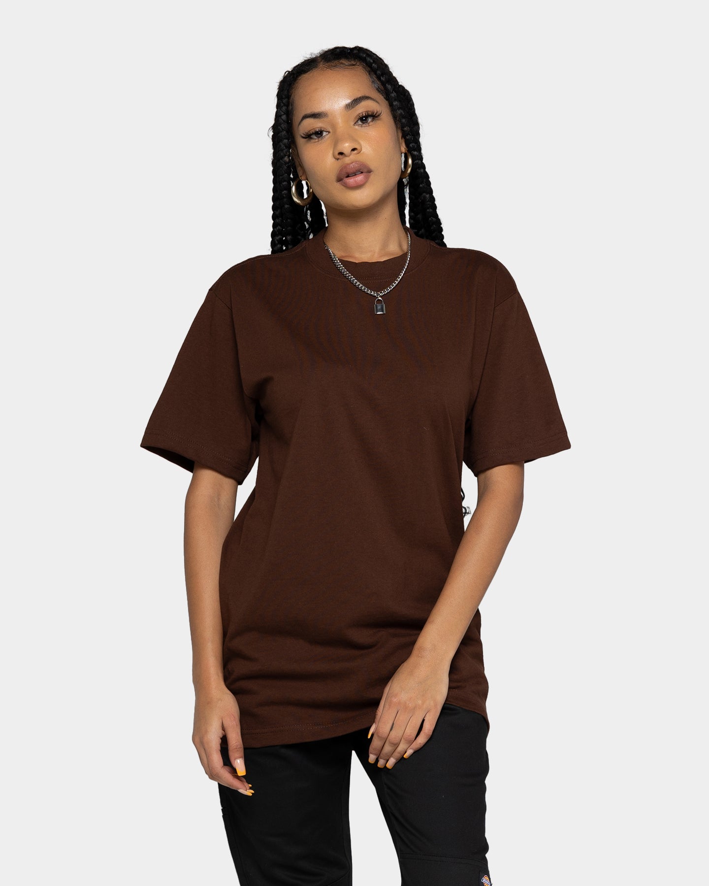 Shaka Wear Max Heavyweight Short Sleeve T-Shirt Brown