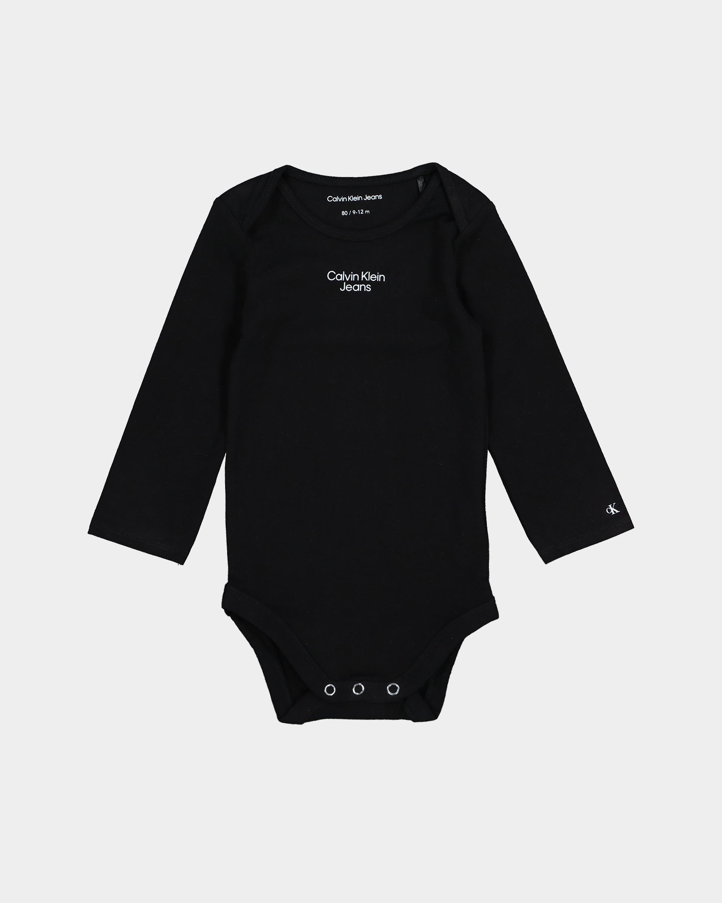 Calvin Klein Infants' Stacked Logo Bodysuit Set 2 Pack CK Black/Bright White