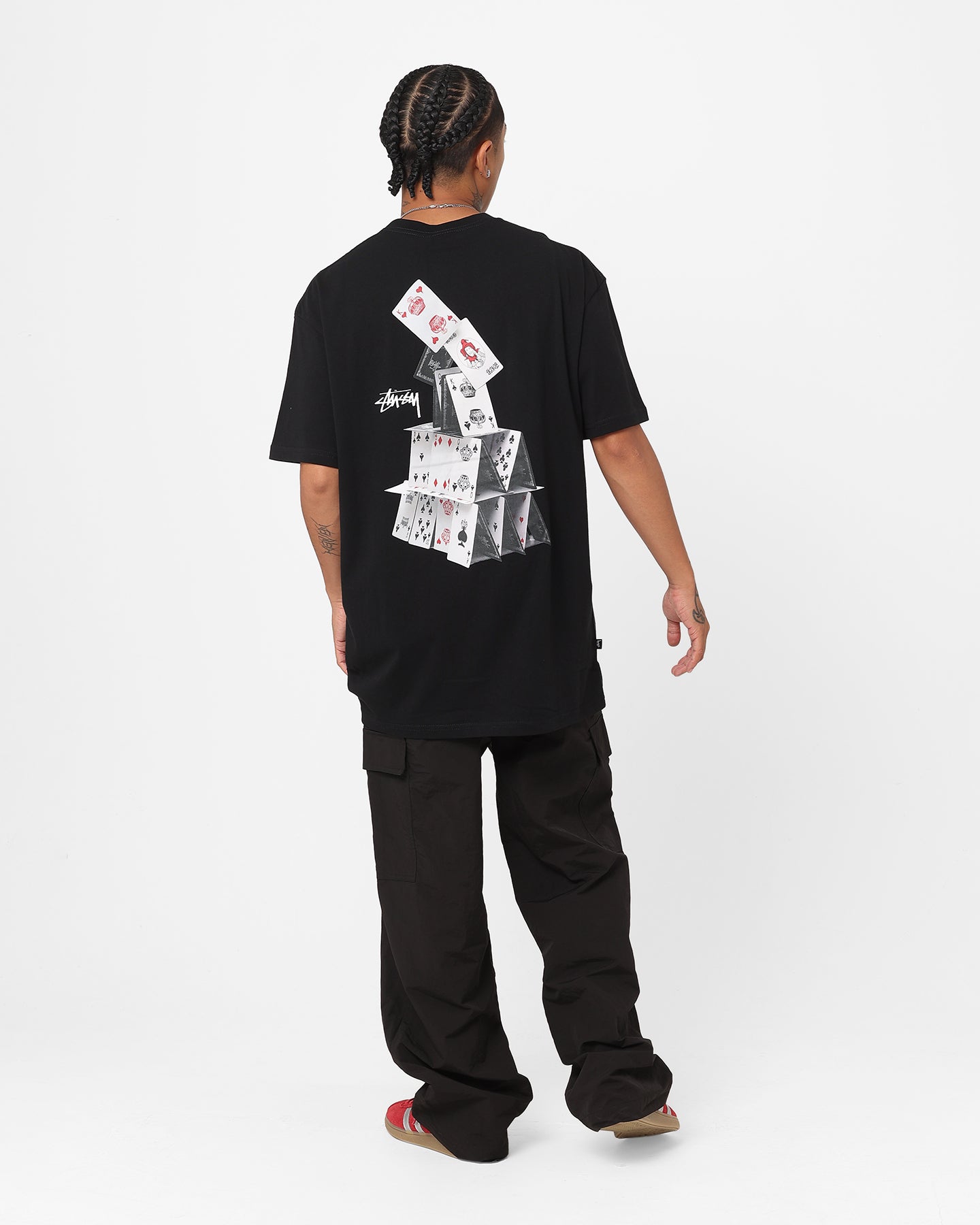 Stussy House Of Cards T-Shirt Black