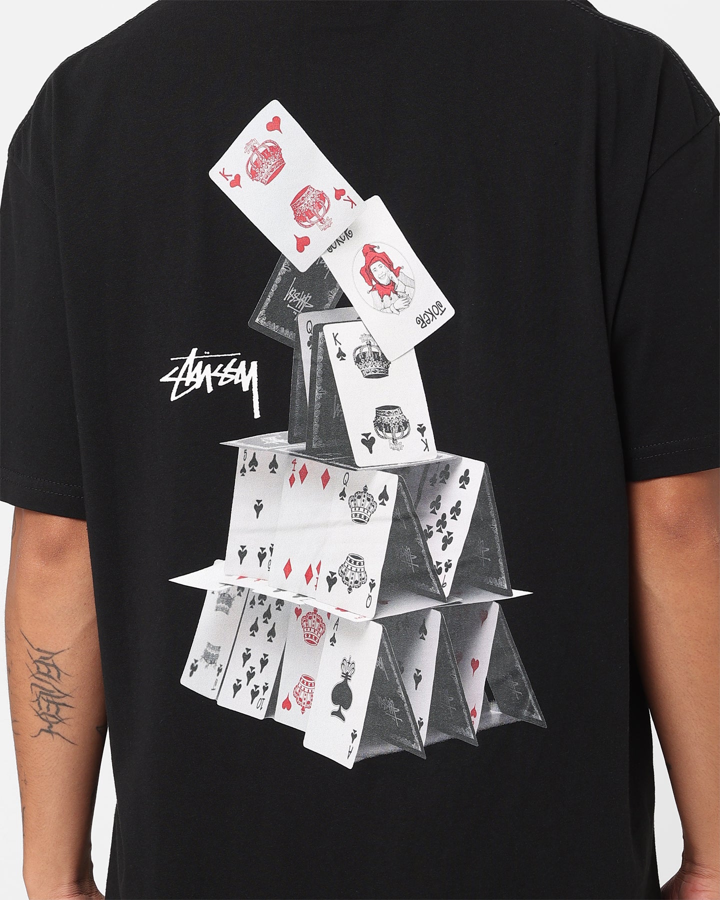 Stussy House Of Cards T-Shirt Black