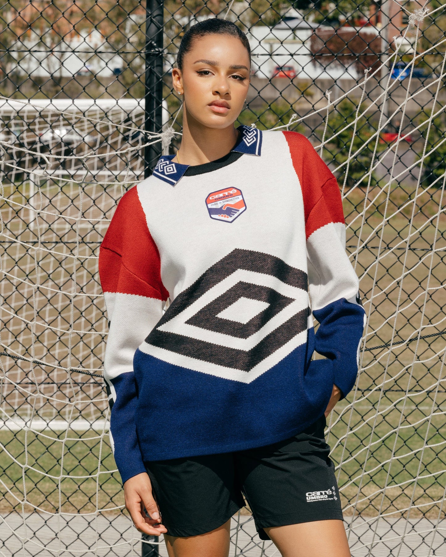 Carré X Umbro Unity Long Sleeve Knitted Jersey Off White/Blue