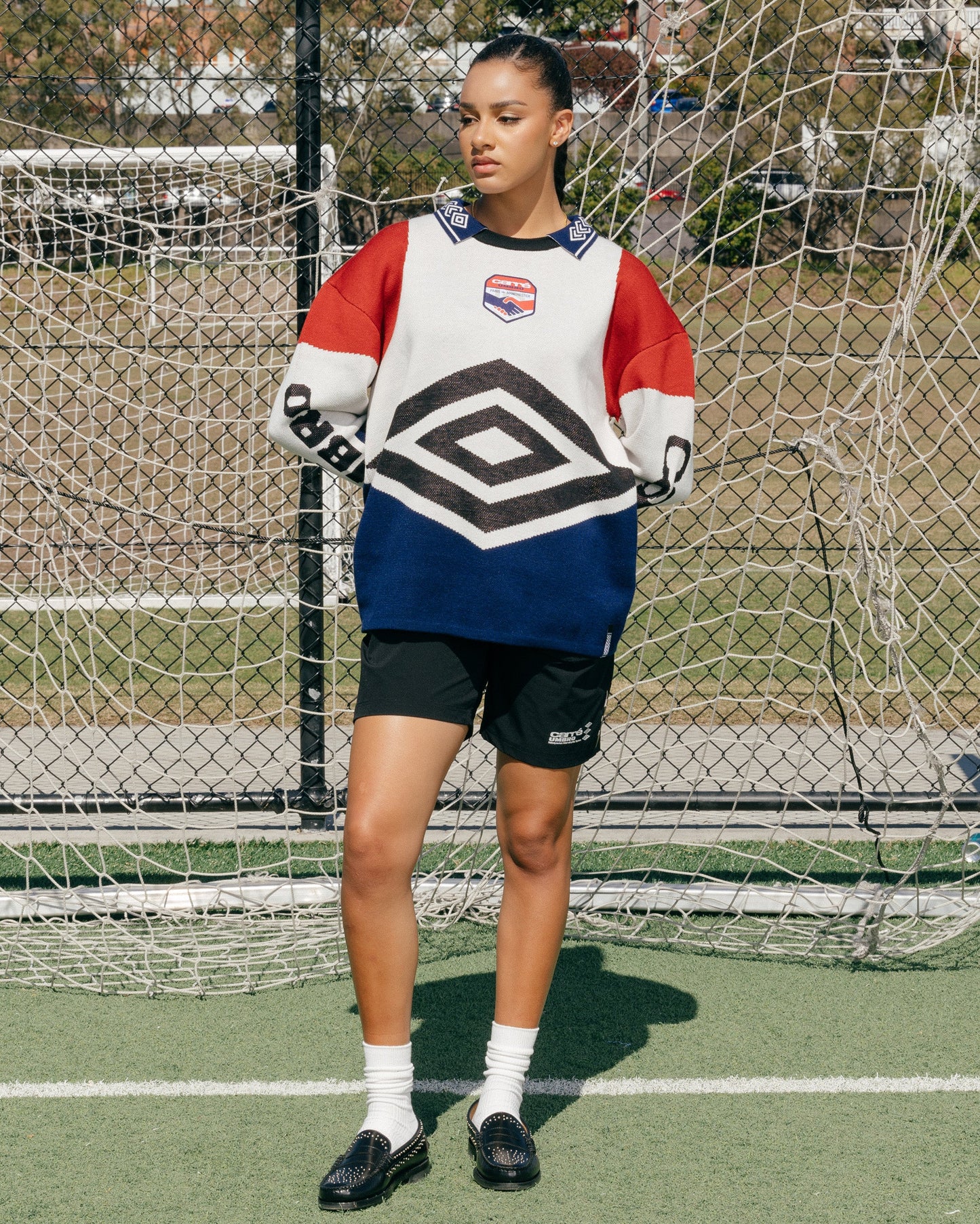 Carré X Umbro Unity Long Sleeve Knitted Jersey Off White/Blue