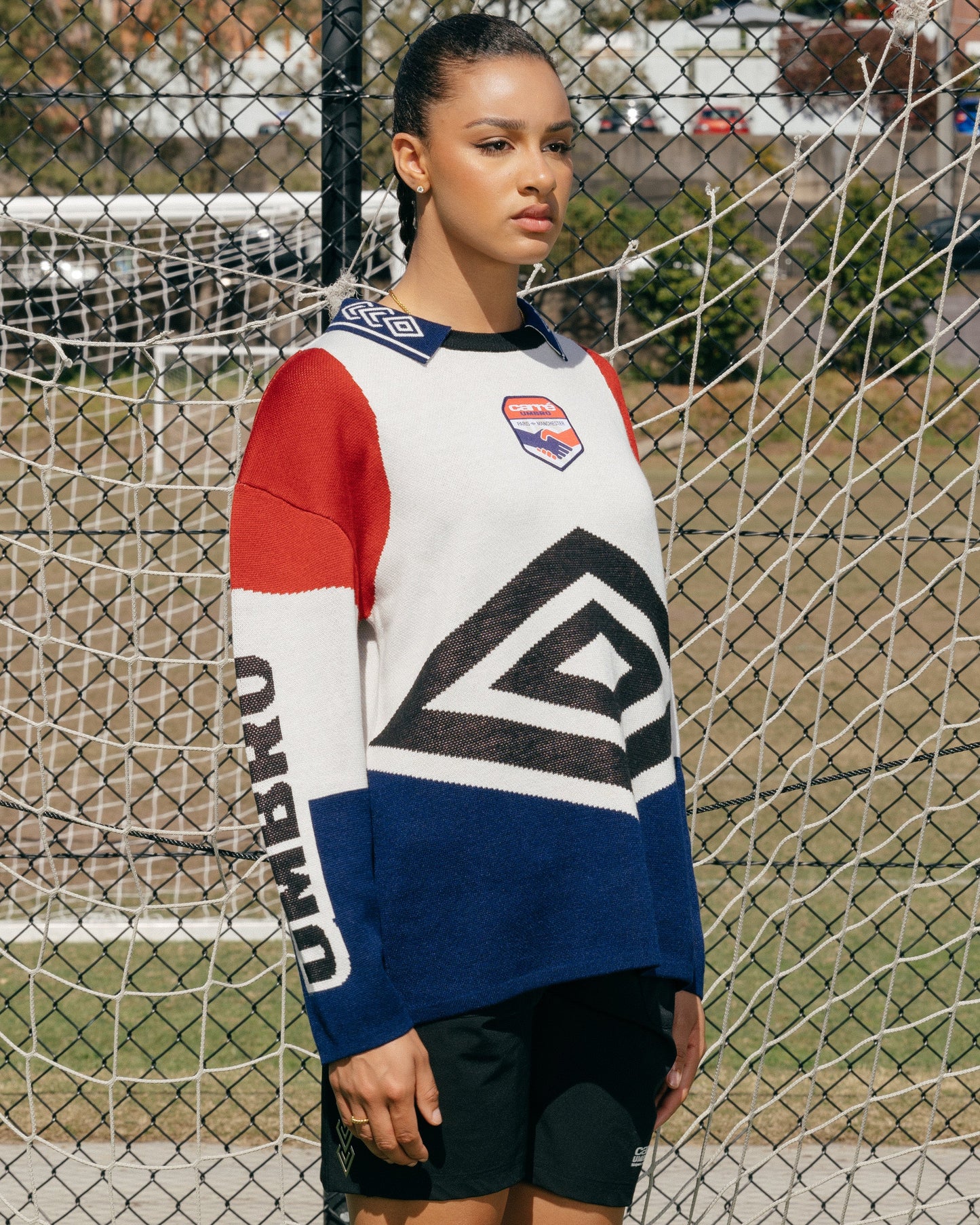 Carré X Umbro Unity Long Sleeve Knitted Jersey Off White/Blue