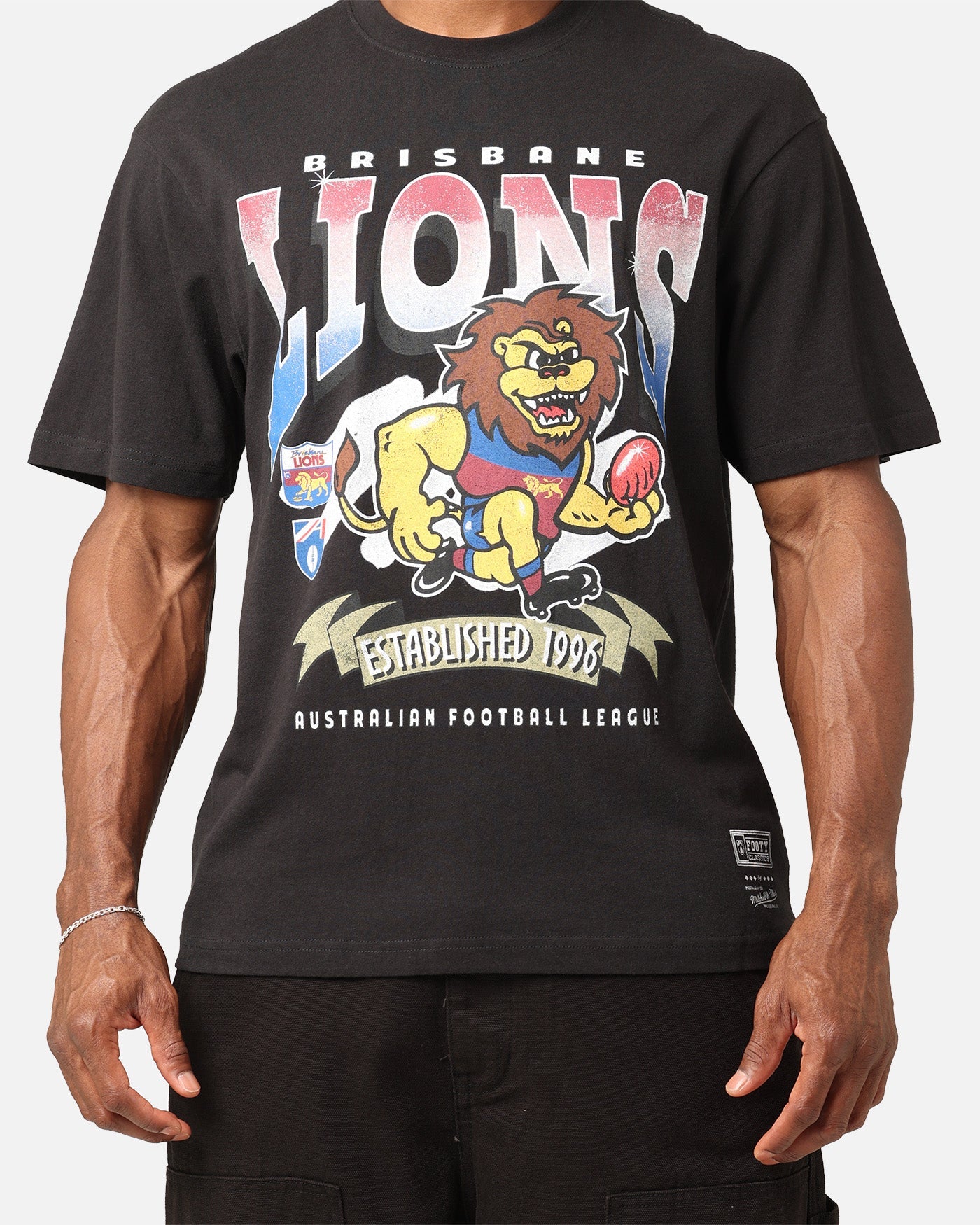 Mitchell & Ness Brisbane Lions Character T-Shirt Faded Black