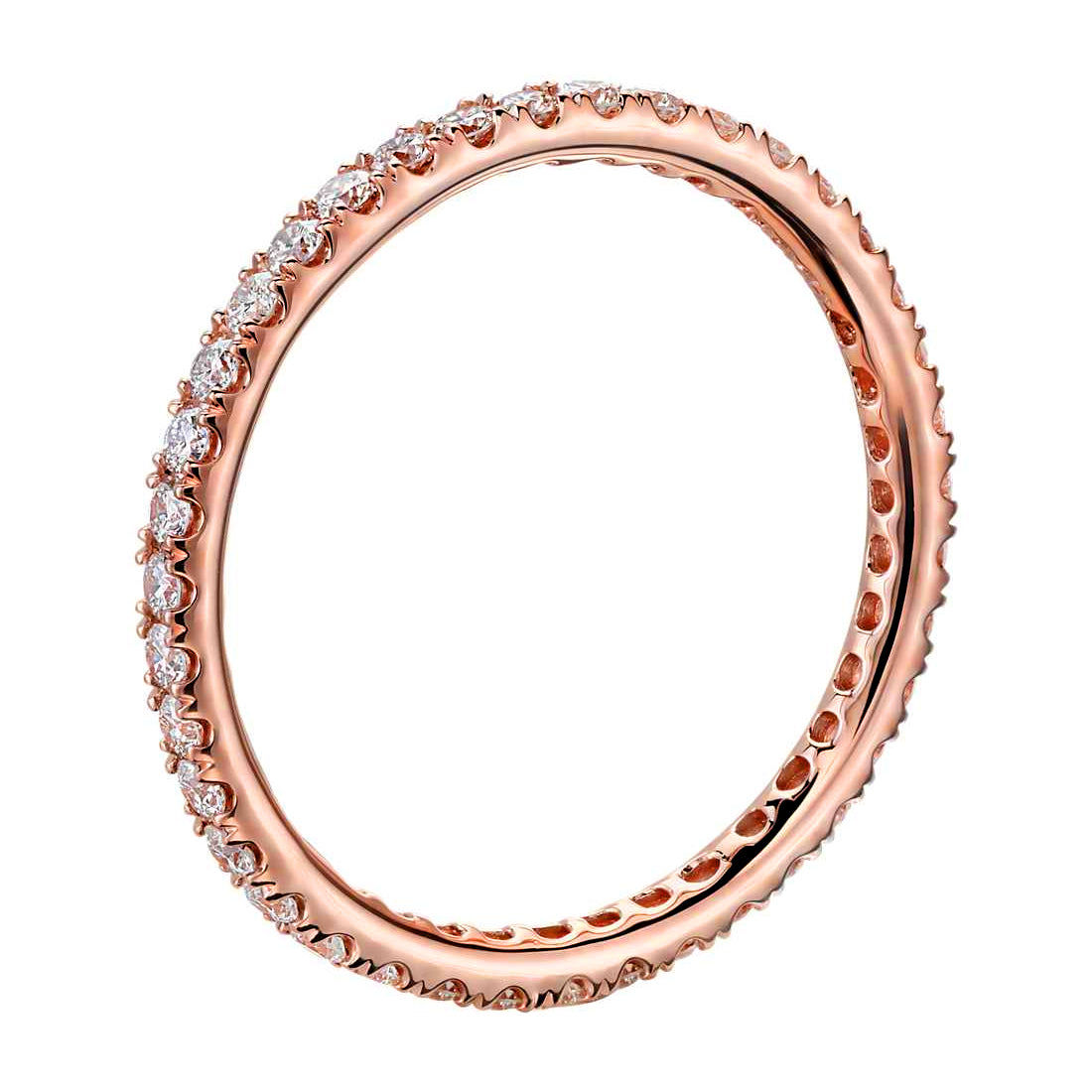 Suzy Levian 14K Rose Gold 1/2 ct TDW Diamond Eternity Band Ring