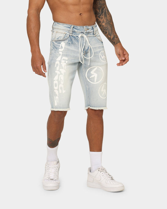 Lifted Anchors "Aphex" Puff Print Shorts Light Blue