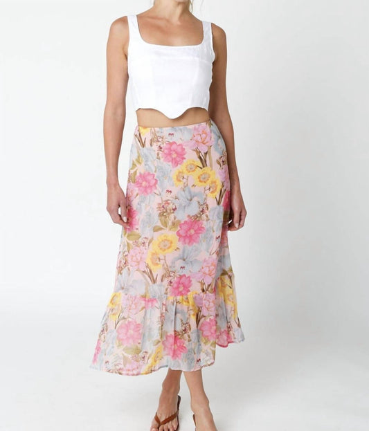 Ellisa Maxi Skirt In Pink