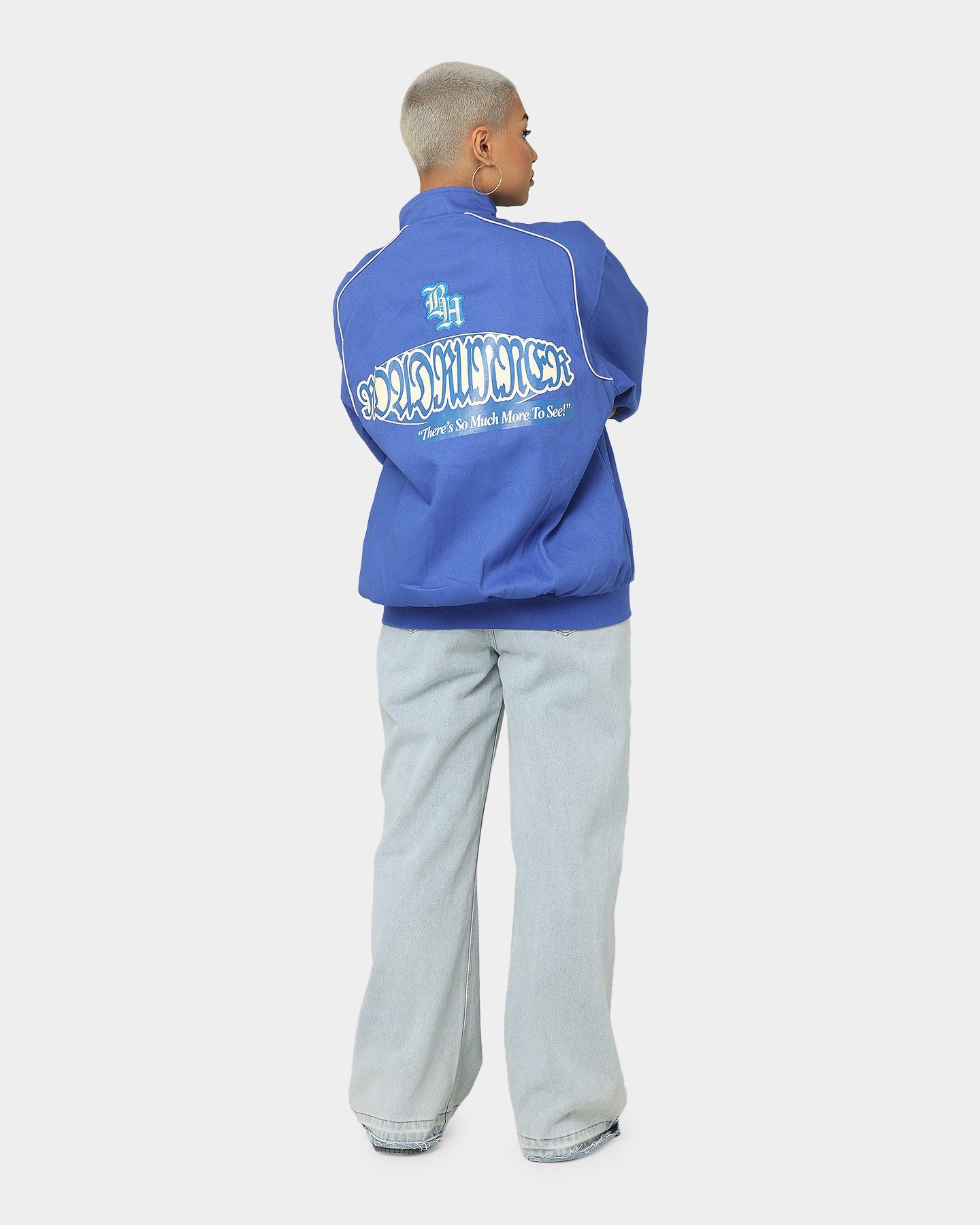 Brockhampton Flame Racing Jacket Royal Blue