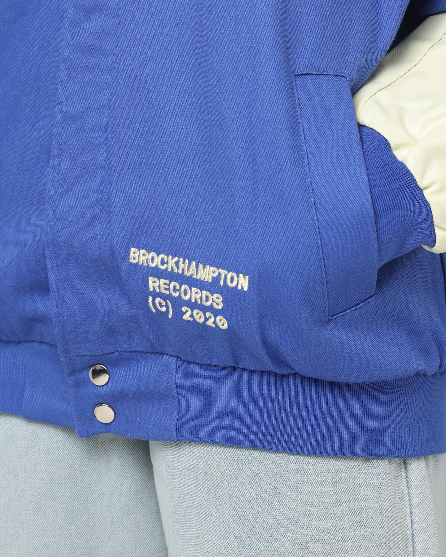 Brockhampton Flame Racing Jacket Royal Blue