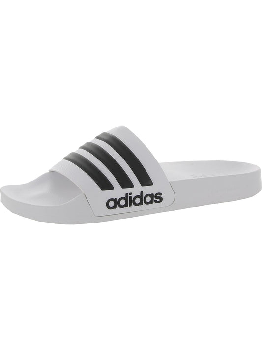 Adilette Shower Mens Striped Lightweight Pool Slides