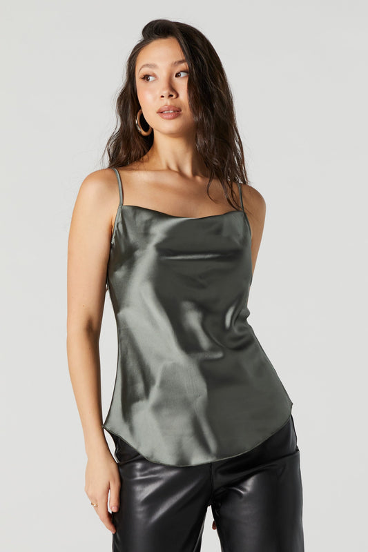 Satin Cowl Neck Cami