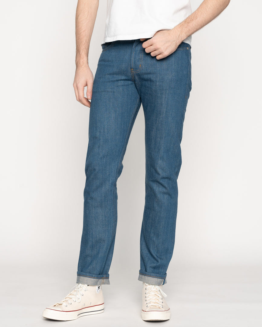 Naked & Famous Denim Weird Guy Regular Tapered Mens Jeans - Oceans Edge Selvedge