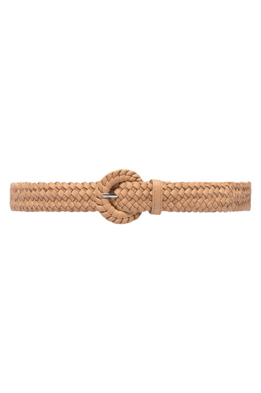 15244 Braided Belt | Camel | Flettet bælte fra Depeche