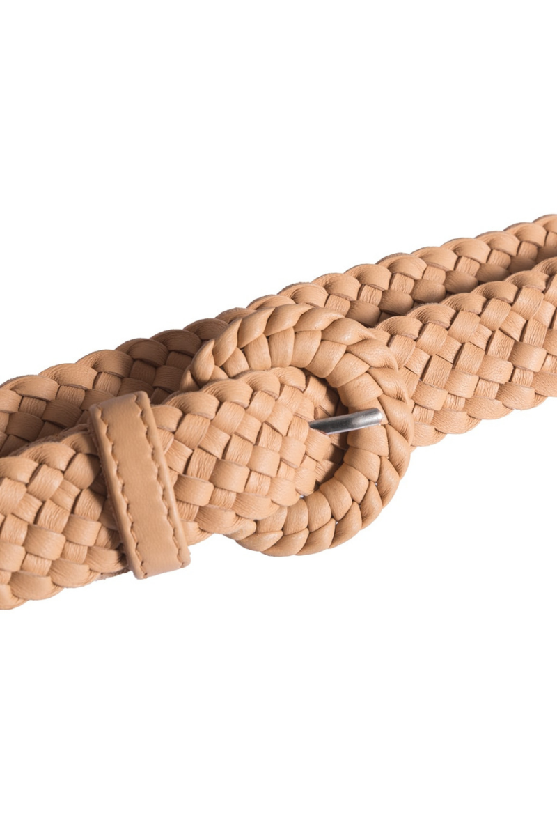 15244 Braided Belt | Camel | Flettet bælte fra Depeche