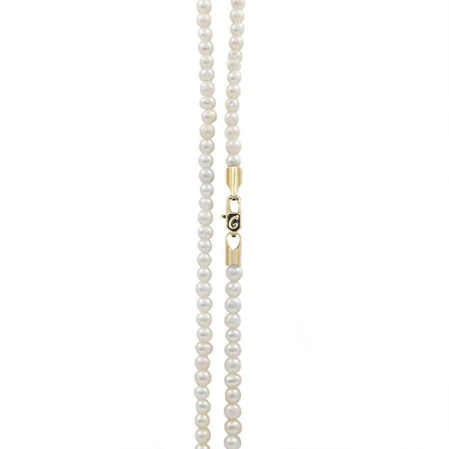 20" 3mm White Pearl Necklace