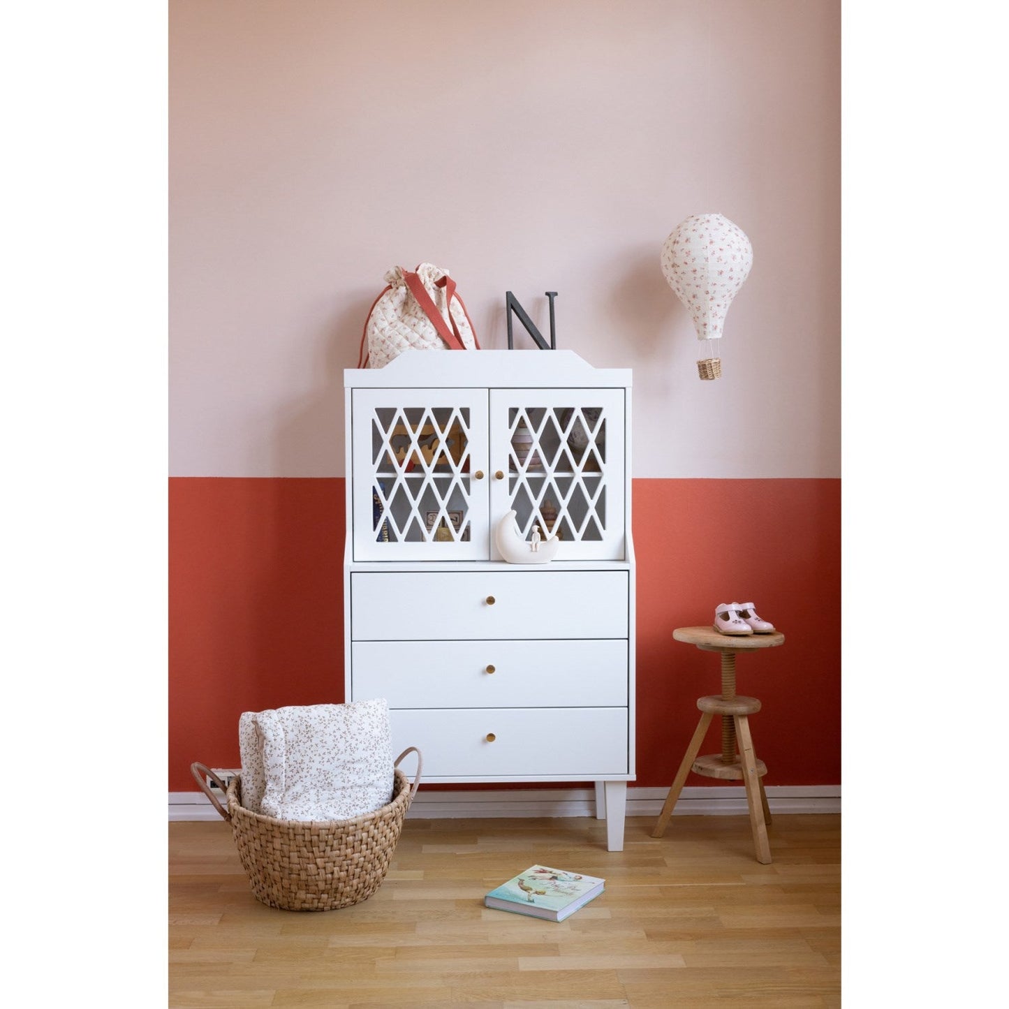 Cam Cam Copenhagen Harlequin French Cabinet White