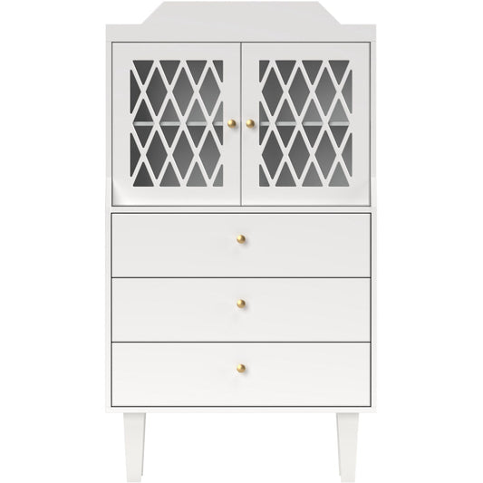 Cam Cam Copenhagen Harlequin French Cabinet White