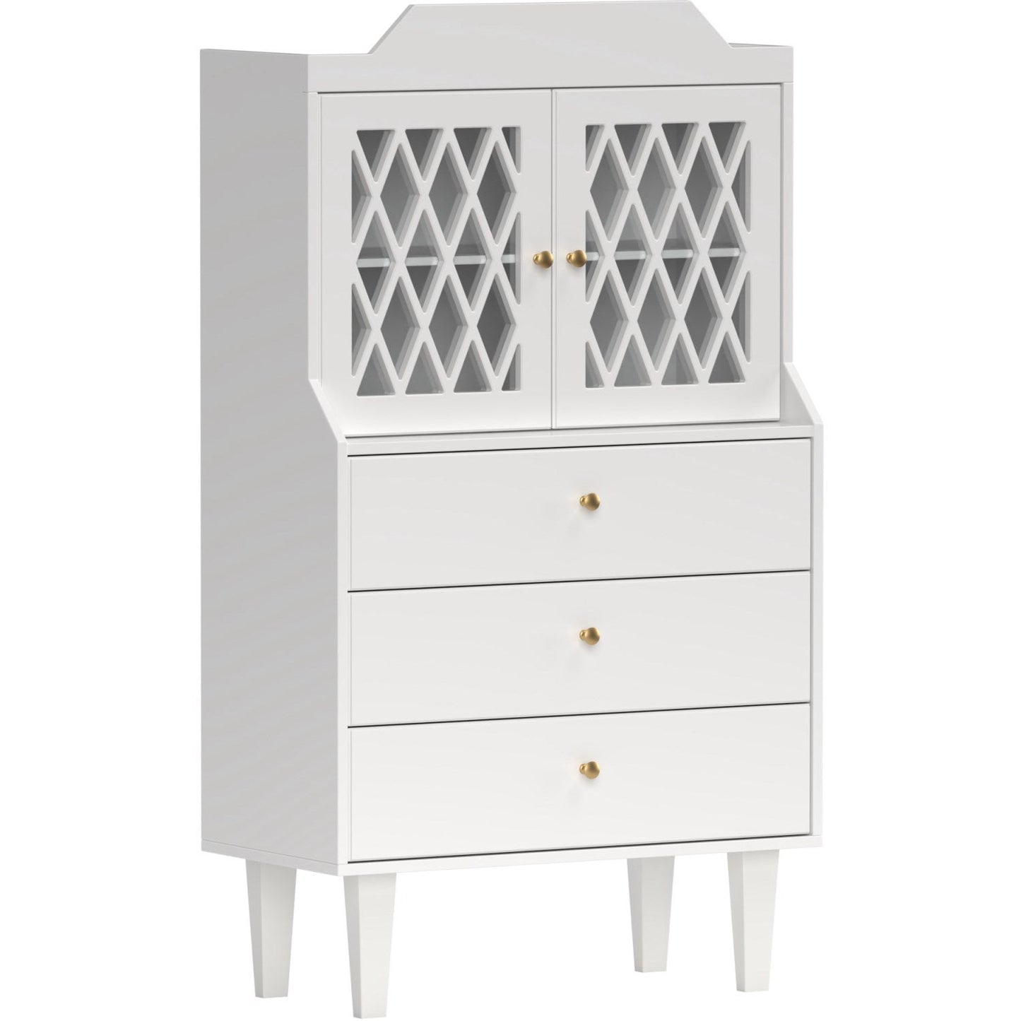 Cam Cam Copenhagen Harlequin French Cabinet White