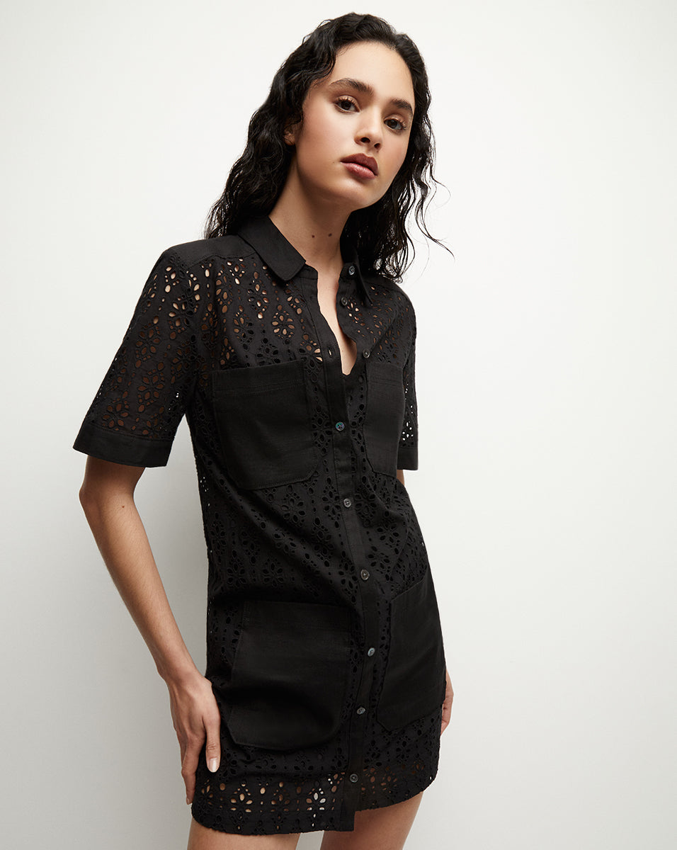 Rafaela Cotton Eyelet Shirtdress