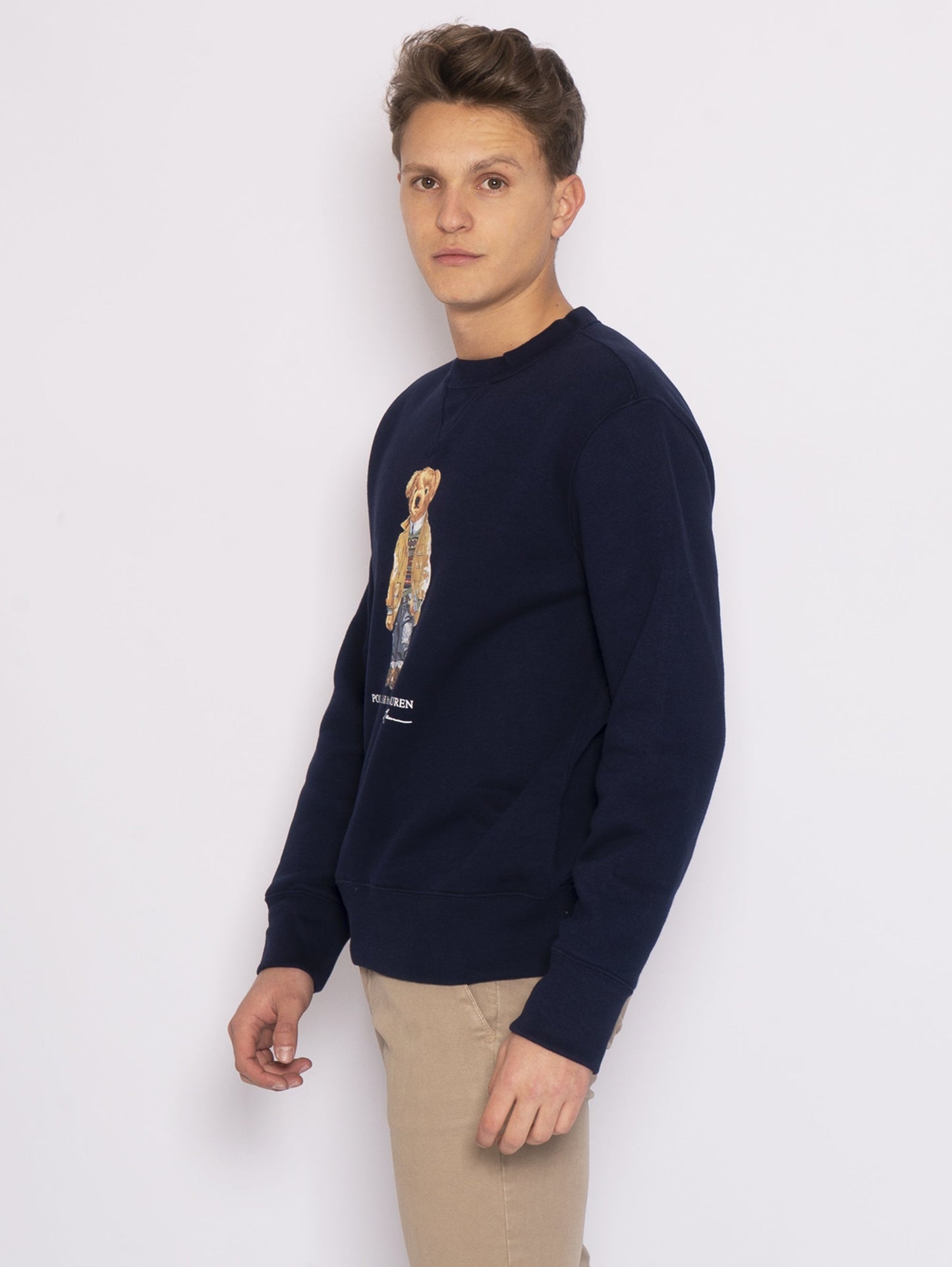 Felpa Girocollo con Polo Bear Cruise Navy