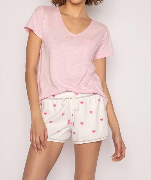 Bright & Brave Pajama Shorts In Ivory