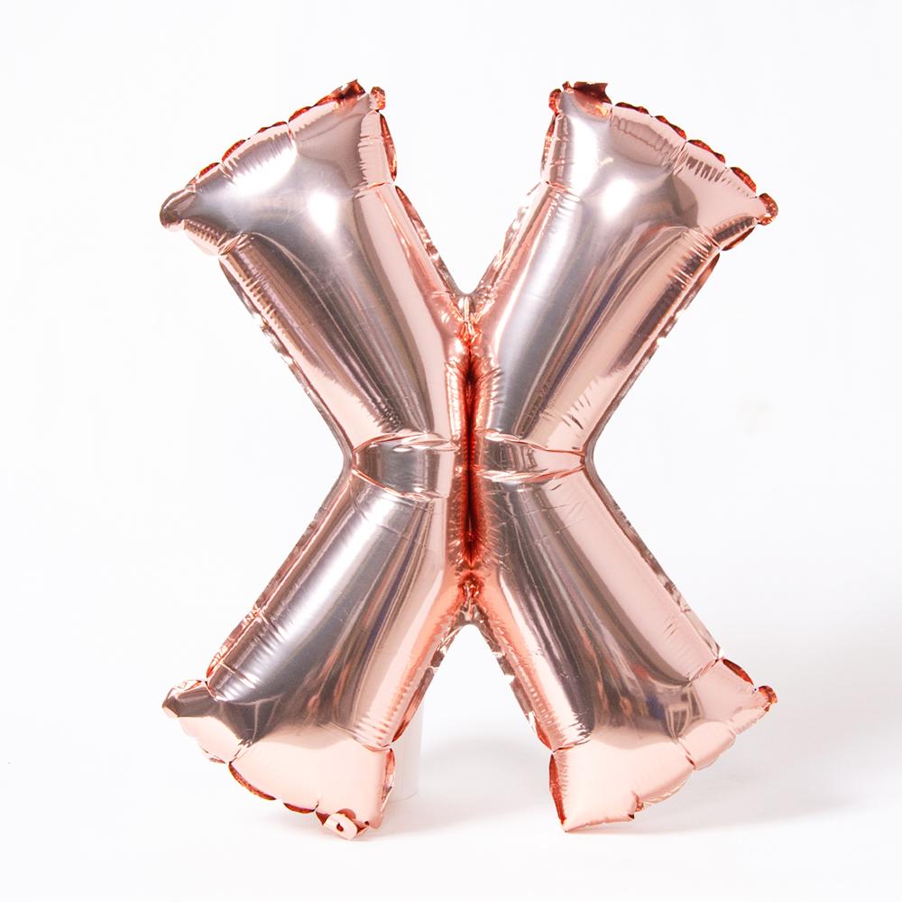 Air-Fill Rose Gold 16" Letter Party Balloon X