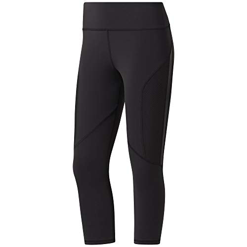 Reebok Damen C Lux 2.0 3/4 Tight Netze, Schwarz, M