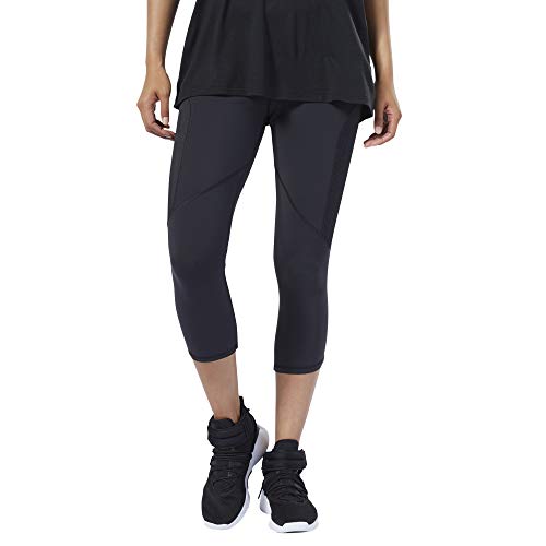 Reebok Damen C Lux 2.0 3/4 Tight Netze, Schwarz, M