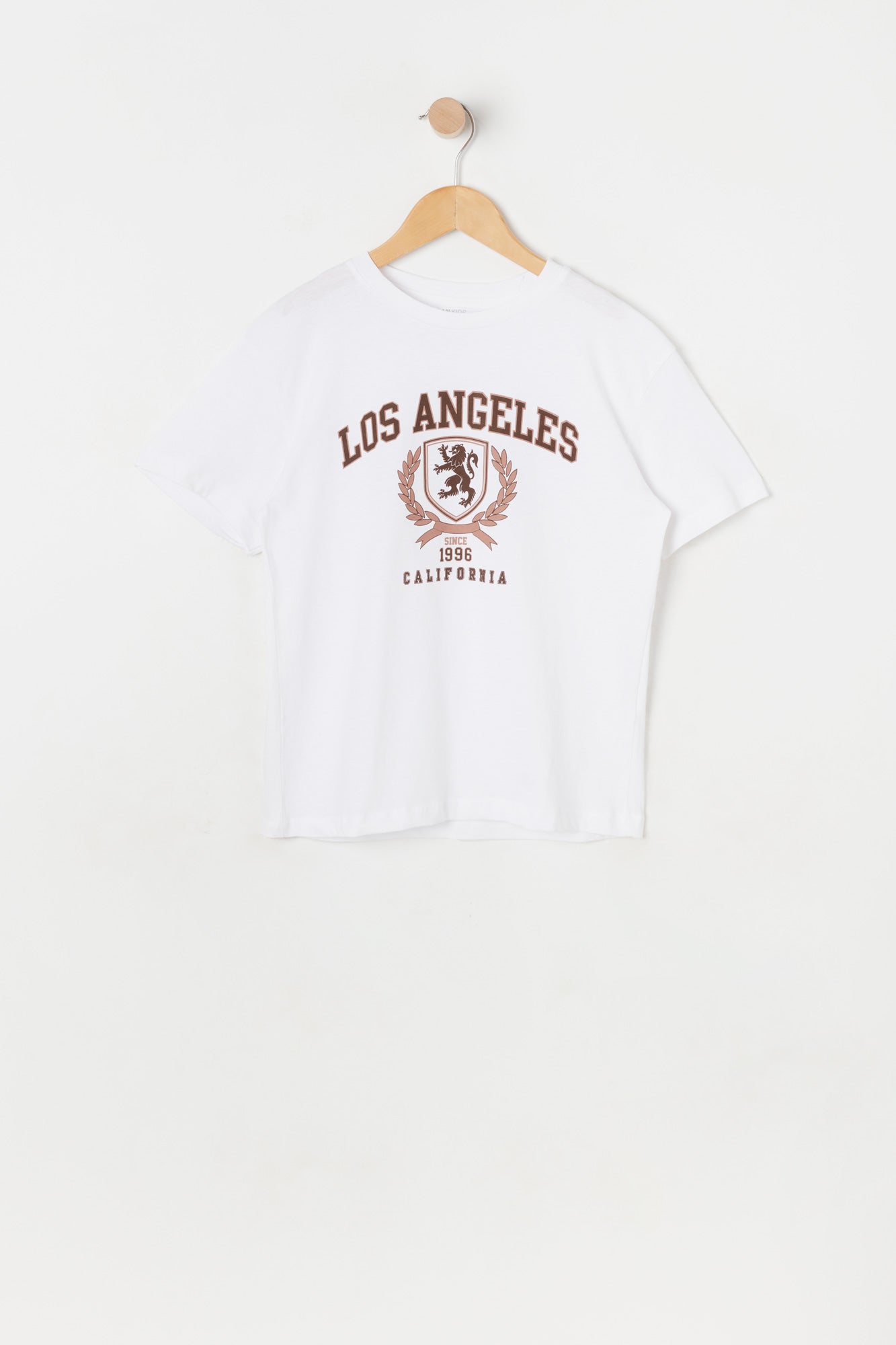 Girls White Los Angeles Graphic Boyfriend T-Shirt