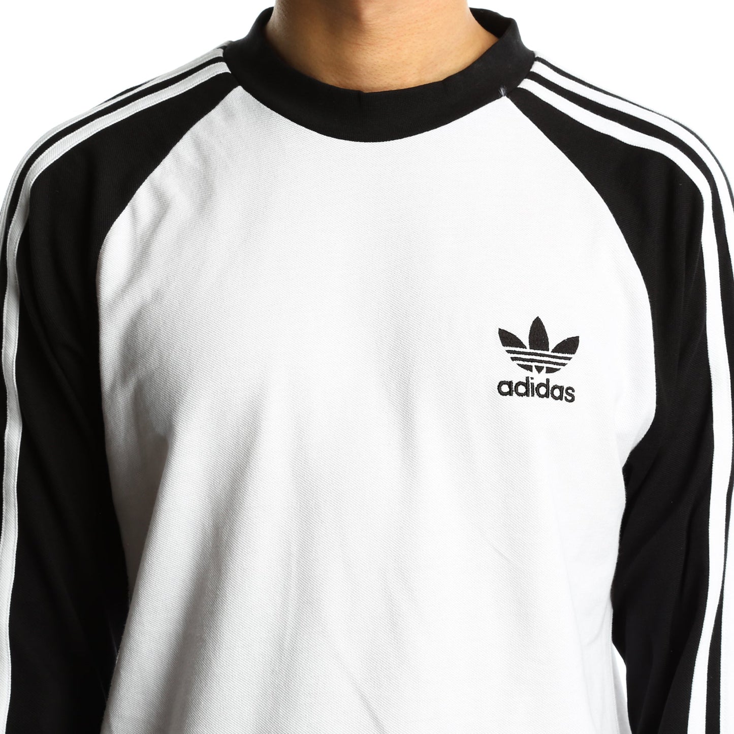 Adidas 3-Stripes Long Sleeve T-Shirt - Black/White