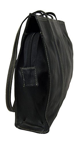 Urban Tote Bag From Latico Leathers, 100 Percent Luxury Leather, Black