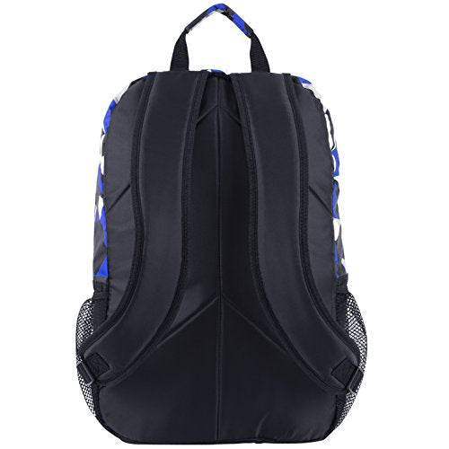 Fuel Valor Everyday Backpack with Interior Tech Sleeve, Blue/White Geo