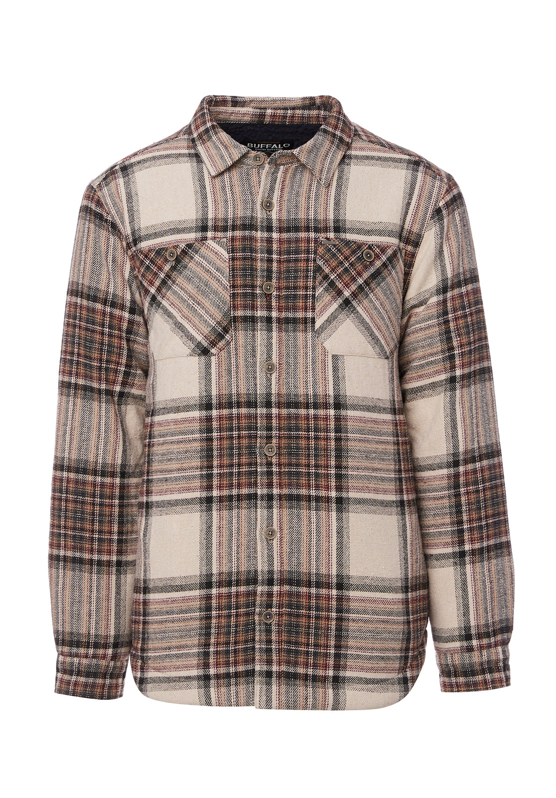 Jorum Men’s Shacket in Light Brown Plaid - BM24040