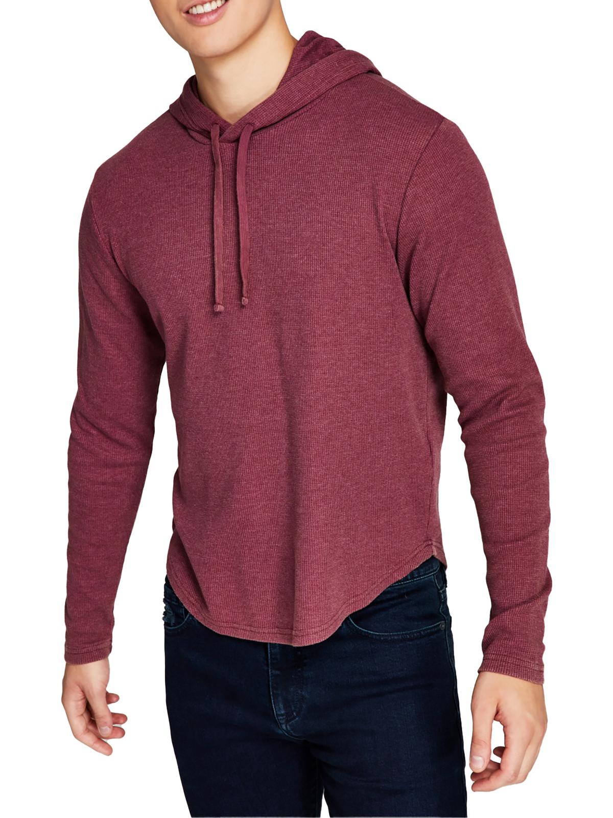 Mens Waffle Knit Pullover Thermal Shirt