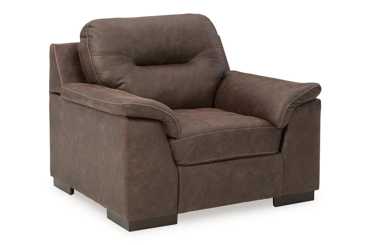 Maderla Walnut Sofa, Loveseat and Chair