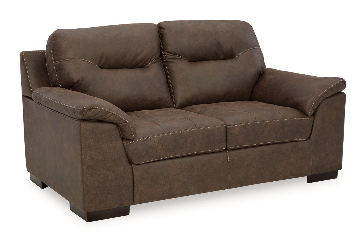 Maderla Walnut Sofa, Loveseat and Chair