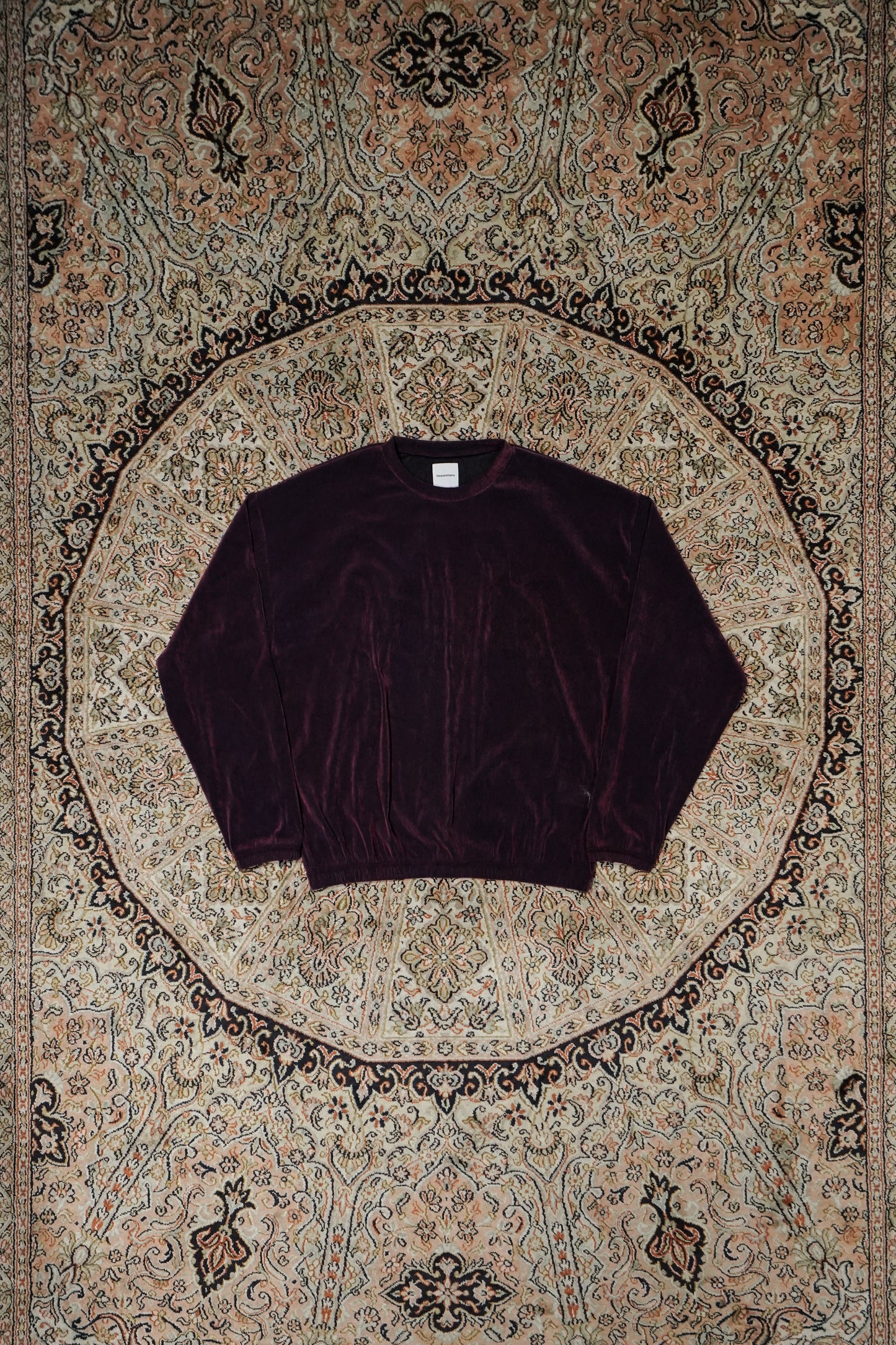 MESH VELOUR L/S SMOCK (BORDEAUX)