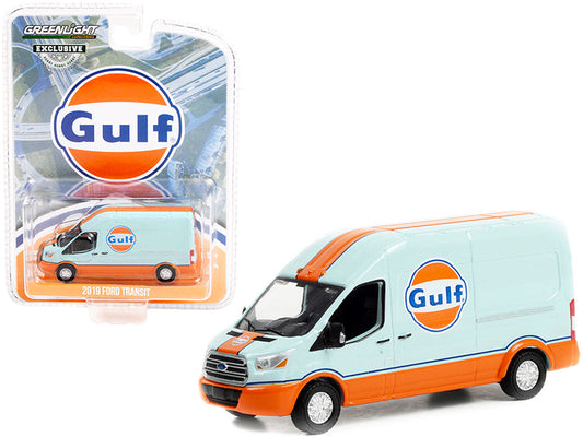 2019 Ford Transit LWB High Roof Van Gulf Oil and Hobby Exclusive 1/64  by Greenlight