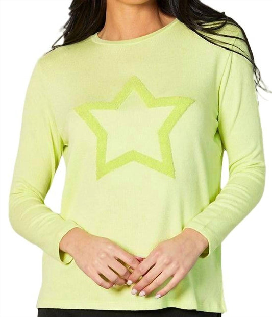 Crew With Star Top In Lime