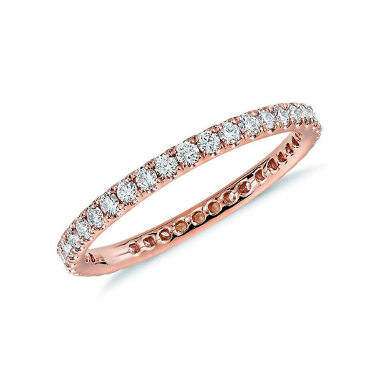 Suzy Levian 14K Rose Gold 1/2 ct TDW Diamond Eternity Band Ring