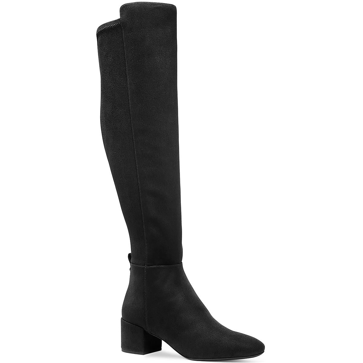 MICHAEL Michael Kors Womens Braiden Mid Boot Faux Suede Over-The-Knee Boots